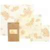 Beeswrap brand food and bowl wraps; comes in three different sizes and made from organic cotton and sustainably sourced beeswax