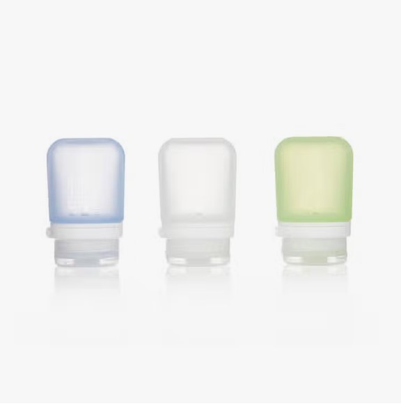 Set of 1.7oz silicone GoToob toiletry bottles for sustainable travel