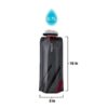 0.7 liter size chart for Vapur Fire Element eco-friendly collapsible water bottle