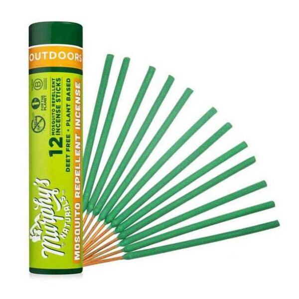 Deet-free natural bug repellent incense sticks 12-pack from murphy's naturals