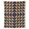 Full view of Sierra Black Brown festival blanket print for sustainable travel, camping and outdoors