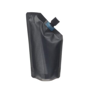 Vapur brand foldable 300 ml drink flask in black; reusable, freezable, and dishwasher safe