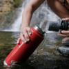 Mizu brand 360 adventure water purifier has a forty gallon lifespan and removes up to 99.9% of bacteria and contaminants; great for use while backpacking when using rivers and lakes as a water source