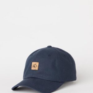 Ten Tree brand baseball cap in blue, made with organic cotton and recycled polyester