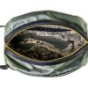 Sword & Plough dopp kit made of repurposed U.S. Air Force Fabric, camouflage interior and zippered closure shown