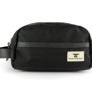 Sword & Plough dopp kit made of repurposed U.S. Marine Corps uniform material in black