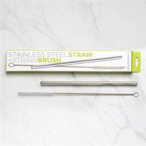 U-Konserve brand stainless steel straw with straw brush