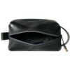 Large dopp kit by Alchemy Goods made of durable upcycled inner tubes; shown in black with charcoal zipper.