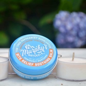 Murphy's Naturals brand plant-based mosquito bite relief soothing balm in a travel tin