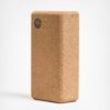 Manduka brand travel yoga block made with a lighter weight and sustainable cork material