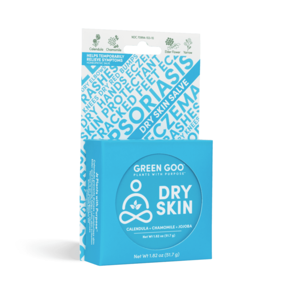 Green Goo Dry Skin Balm Tin in packaging