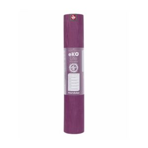 Manduka brand natural rubber 4mm yoga mat in acai purple