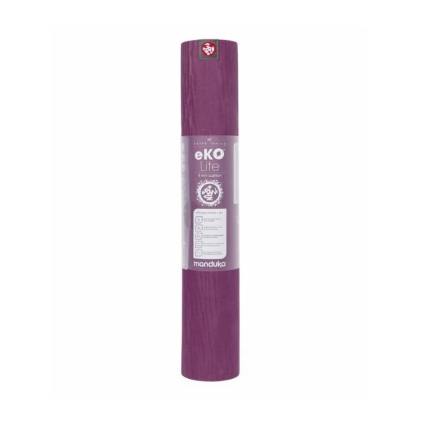 Manduka brand natural rubber 4mm yoga mat in acai purple