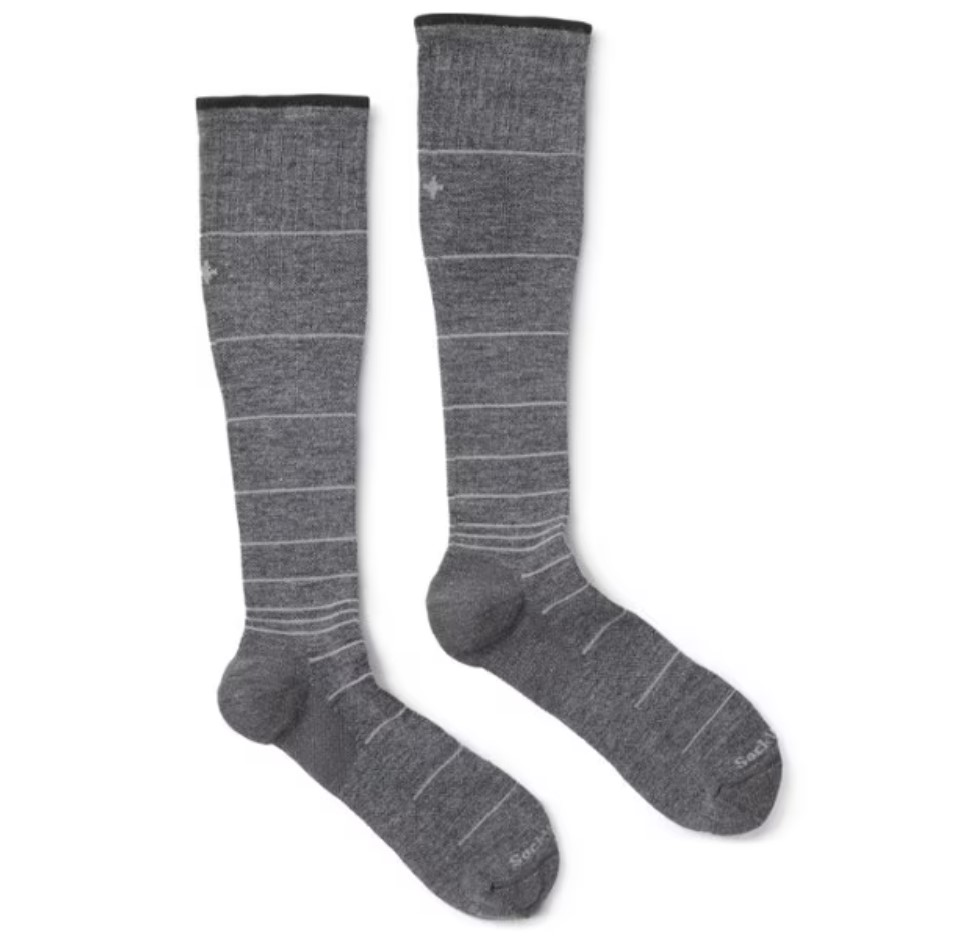 sockwell-grey-mens-compression-socks-charcoal -3 Pair of merino wool, sustainable USA compression socks for travel and workouts