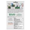 Backside of packaging with ingredients and drug facts listed for Green Goo brand all natural homeopathic dry skin balm.