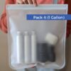 Eco friendly travel toiletry set in leakproof reusable travelbag