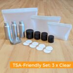 TSA-Friendly Set: 3 x Clear Bags