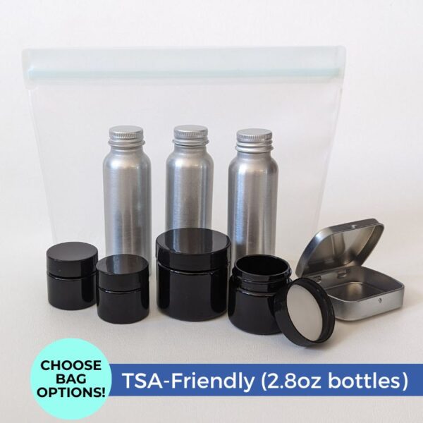 Reusable TSA-Friendly or Pack-It Travel Container Sets