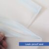 Close up of leakproof seal for travel toiletry bag set