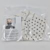 Eco friendly bone white with black plus sign pattern Anchal brand organic cotton double layer face mask.