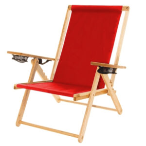 Blue Ridge American Ash Reclining Deck chair red