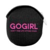 Go Girl Travel Pouch Black with pink logo