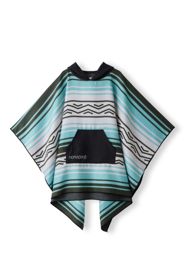 Front view of Baja Aqua Poncho Towel from Nomadix for sustainable travel