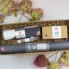 Sustainable gift box set with yoga towel, mat, strap and cork block