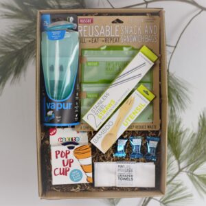 Zero waste food and drink gift box set with quality reusables