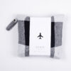 Pouch for organic cotton travel blanket wrap from small business Zestt ORganics