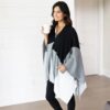 Organic cotton sustainable travel blanket shawl