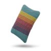 Sustainable travel with the recycled stuffable pillowcase in glacier rays print