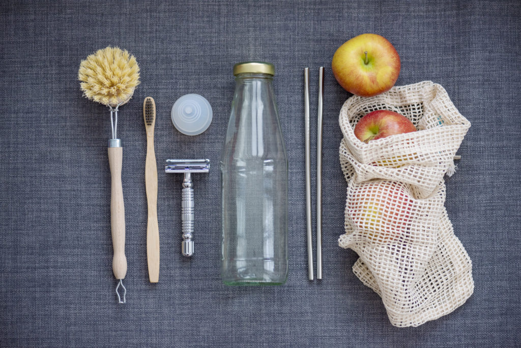 Plastic free home and grocery items