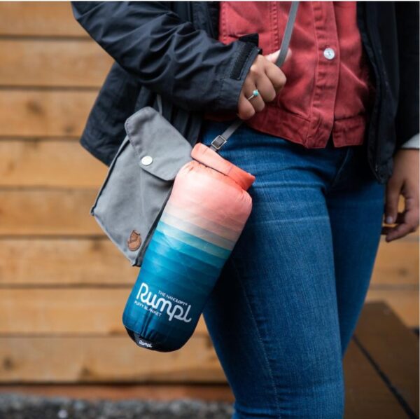 Patina Pixel eco-friendly, down-alternative blanket in carry case