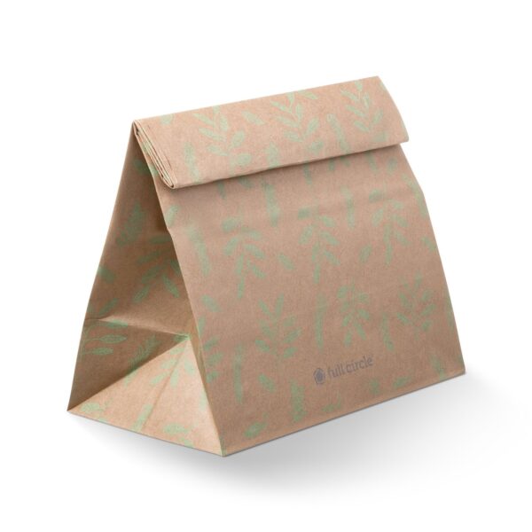 Planet friendly 1.5 gallon home composting bag of recycled kraft paper