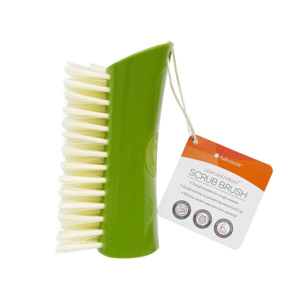 Green, recycled plastic scrub brush from Full Circle