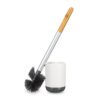 Eco friendly cleaning toilet brush with recycled materials and ceramic base