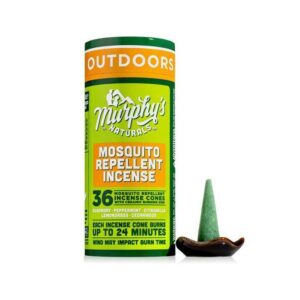 Natural, plant-based mosquito repellent incense cones pack from Murphy's Naturals
