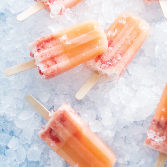 Strawberry lemonade popsicle recipe for National Honey Month and low waste recipes