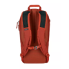 Photo shows the back of the Explore 26L backpack by Eagle Creek, with padded straps, padded back panel, breathable mesh, and adjustable sternum strap with innovative safety whistle.