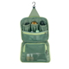The earth-friendly Pack-It Reveal Hanging Toiletry Kit, shown here in mossy green, has many interior pockets and mesh zippered compartments. Made from 100% recycled materials.