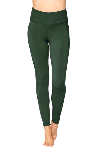 The Cloud 9 leggings b JJWinks, made from earth-friendly Tencel Modal material, shown here in evergreen, is soft and buttery and made in USA!