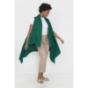 The Artisanal Cape Infinity Lite by Fifth Origins, shown here in Emerald Green, is the perfect way to dress up any outfit. Made sustainably using 100% organic wool.