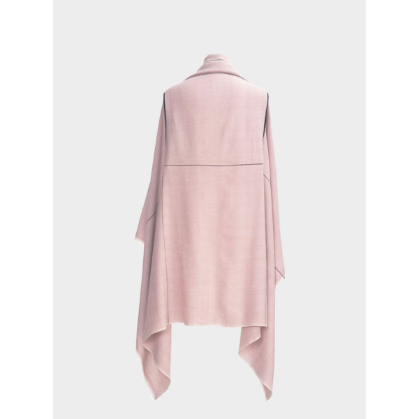 The eco-friendly Artisanal Cape Infinity Lite, shown here in mauve, is made from 100% organic Himalayan wool and is woven by women artisans.