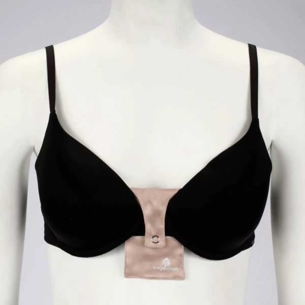 Natural Silk Undercover Bra Money Stash - Rose - Sustainable