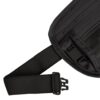 This money belt by Eagle Creek is made from natural silk; shown here in black. Photo shows detail of the waist strap and buckle. An earth-friendly travel solution that will keep your belongings safe!