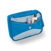 The packing cubes made by Heys Luggage are made from Ecotex, a fabric created from recycled water bottles. This cube, shown in blue, displays a large front zipper that makes compartmentalizing a breeze.