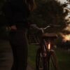 Bike travel with solar powered bike light set