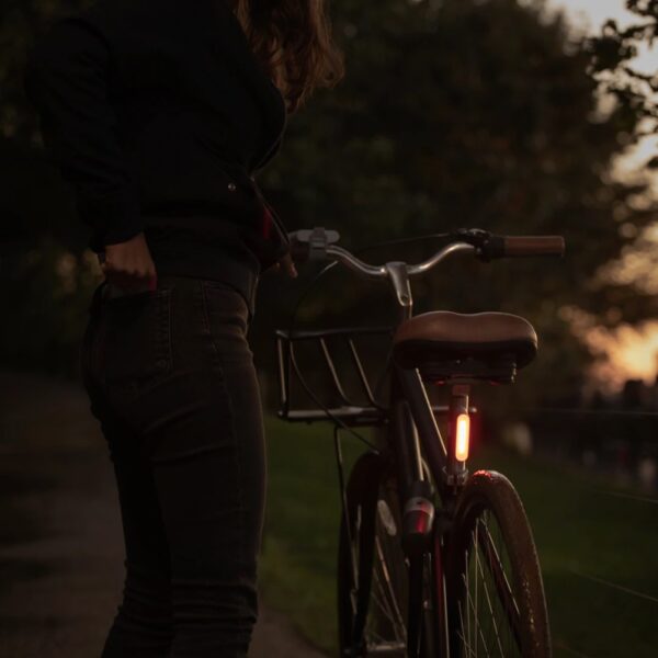 Bike travel with solar powered bike light set