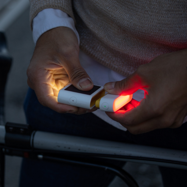 Headlight of sustainable solar powered bike light set